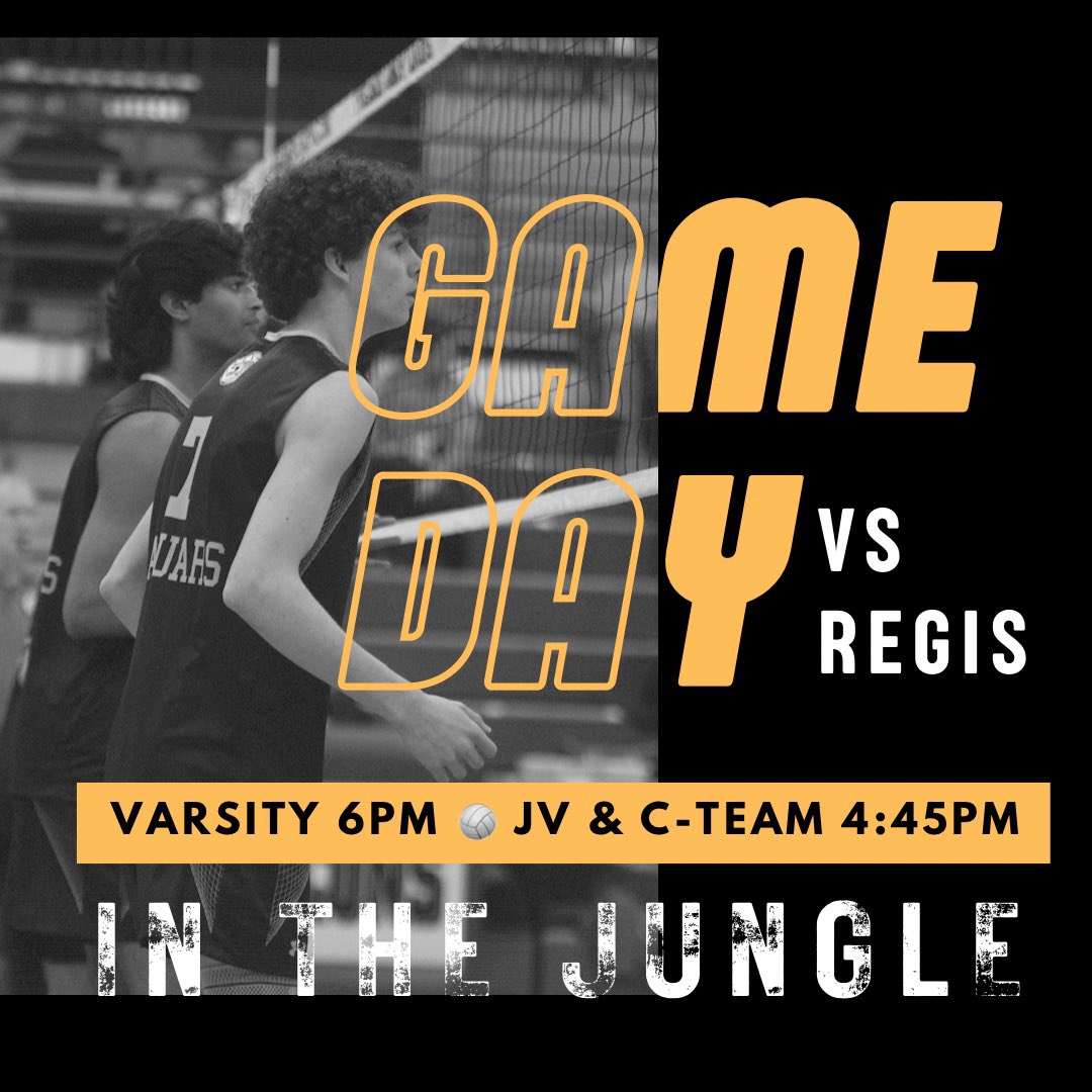 Home game tonight vs. Regis!
⏰Varsity 6pm
⏰JV &amp; C-Team 4:45pm
Let’s go Jags!