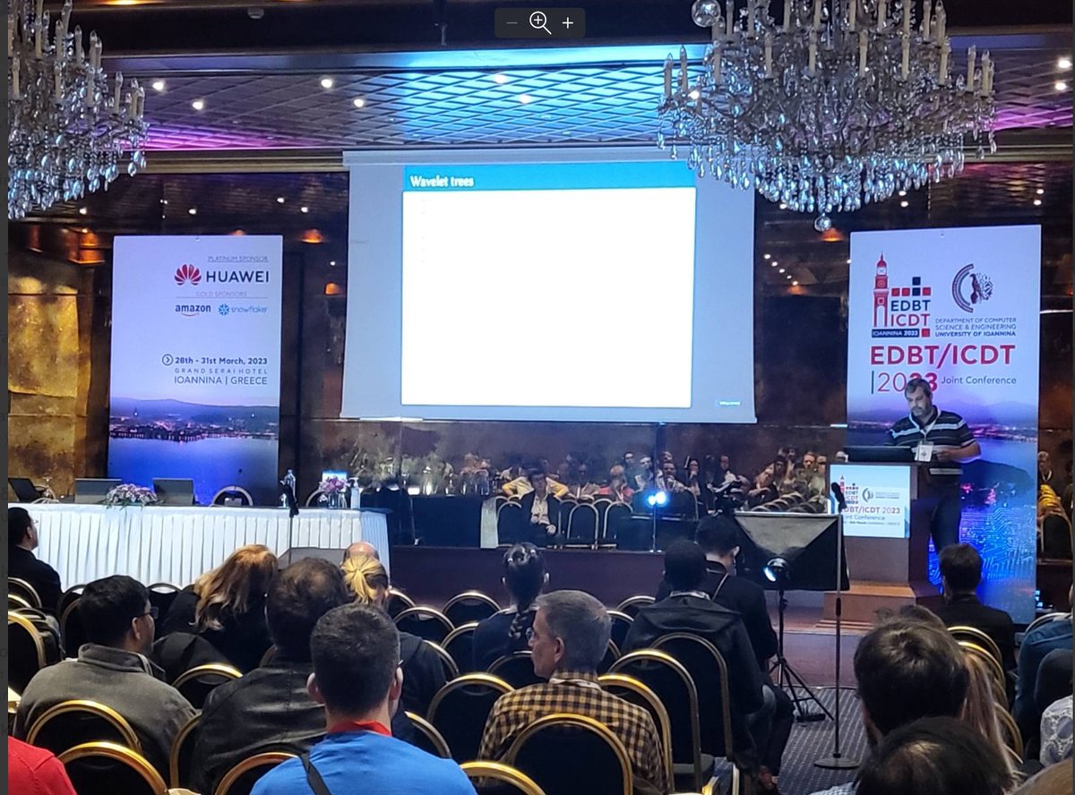 Welcoming our Keynote speaker: Gonzalo Navarro, Professor at the Department of Computer Science of the University of Chile : "Compact Data Structures Meet Databases"
#edbt2023 #Ioannina