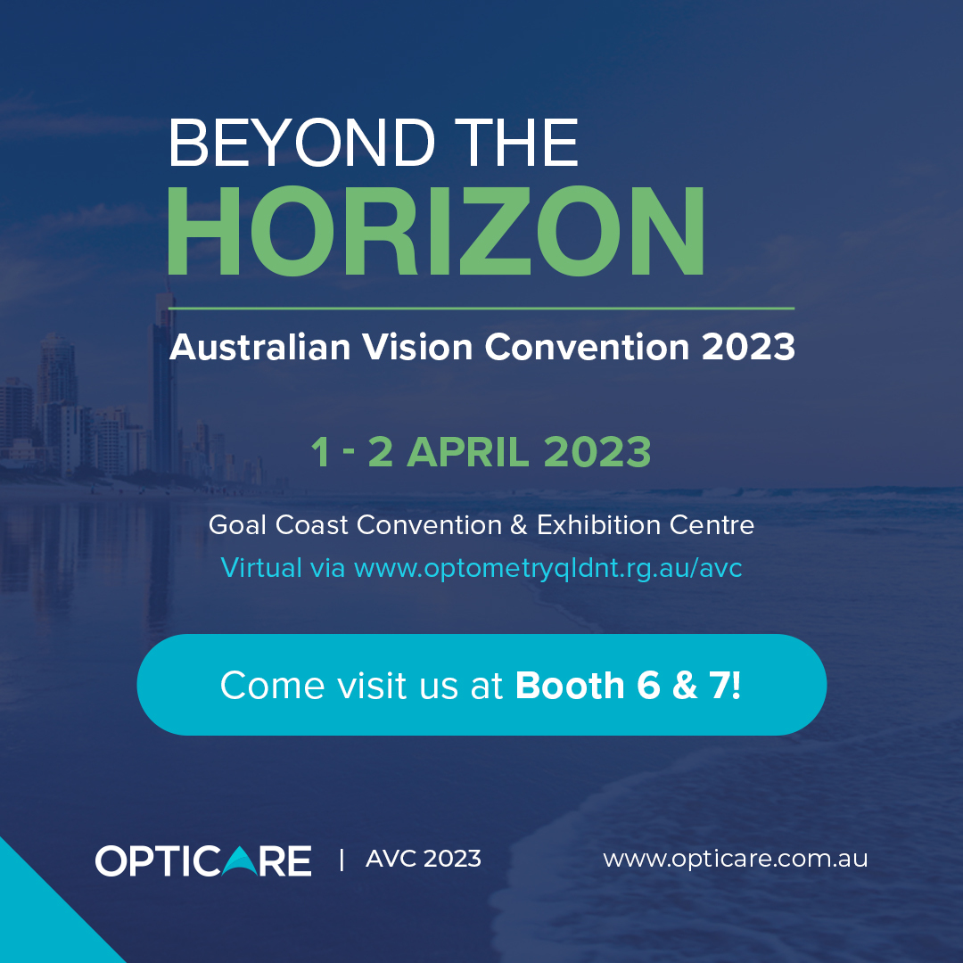 OpticareAU's tweet photo. We will be at Booth 6 and 7 at the Australian Vision Convention 2023 this weekend at the beautiful Gold Coast. See you all there! #AVC2023 #opticare #opticareau #optometry #opticallab #OptometryAustralia #optometryQLD #optometrists #opticalindustry #convention https://t.co/3oZU7Ak8bd