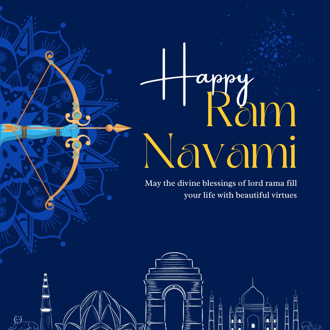 May the divine blessings of Lord Rama lead you to a beautiful path of eternal bliss. Wishing you all a Happy Ram Navami.
#HappyRamNavami
