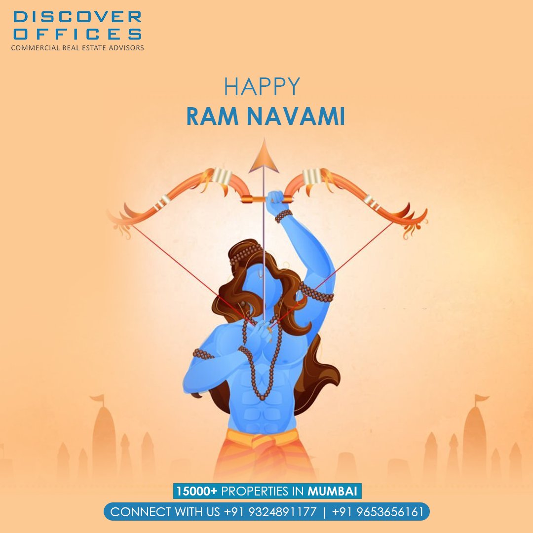 DiscoverOffices's tweet photo. #RamNavami wishes and blessings to you and your family. May the almighty Lord Rama bless you all with good things and perfect health. Happy Ram Navami!

#DiscoverOffices #CommercialRealestate  #Realestate #PropertyManagement #OfficeSpaces #Office #Buy #Rental #Sell #Mumbai #Bkc https://t.co/8mkRL4aW5c