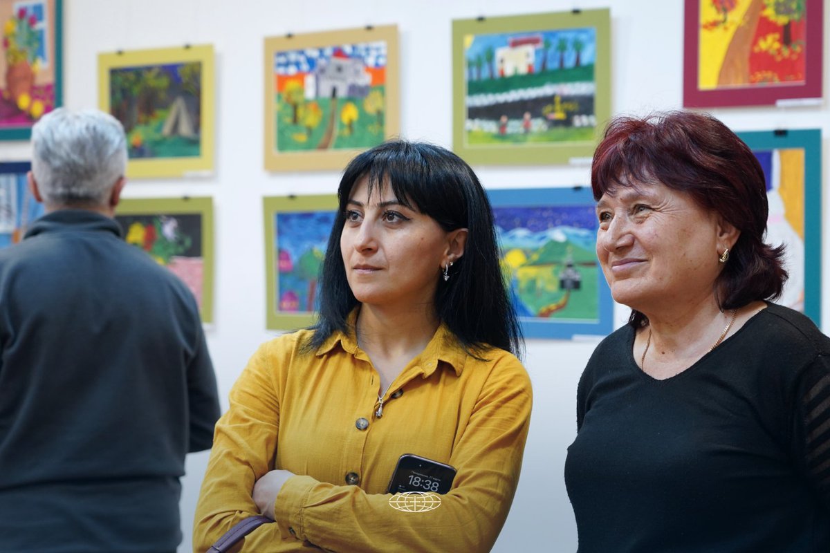 AMAA_Armenia's tweet photo. The opening ceremony of the art exhibition by the children of AMAA “Shogh” Day Center in Yerevan was held at @Naregatsii Art Institute.

45 artworks of #Shogh kids are presented in the hall. The exhibition will continue until March 31. Admission is free. https://t.co/pwfZx8FuG6