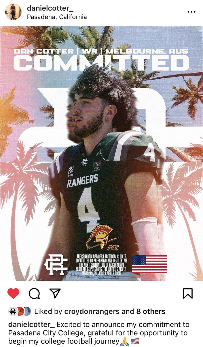 jwfaure's tweet photo. Another talented 🇦🇺 @CroydonRangers kid heading over to 🇺🇸 to confuse living the dream! Congrats @DanielCotter3 … the sky is the limit mate!
#airraid #spinit2win #pipeline https://t.co/y1SrhnmuO8