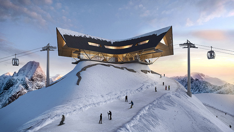 designboom's tweet photo. peter pichler architecture's ski lifts are a playful twist on familiar alpine design. https://t.co/z5m7IqRTkn https://t.co/3N6m9Pqe9e