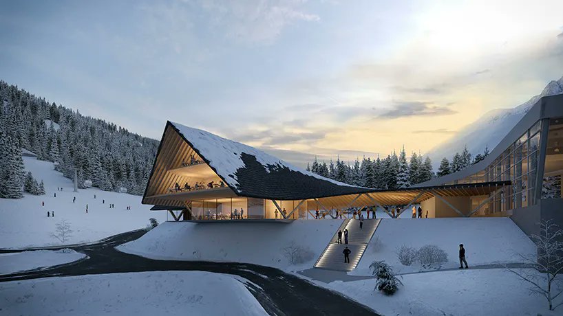 designboom's tweet photo. peter pichler architecture's ski lifts are a playful twist on familiar alpine design. https://t.co/z5m7IqRTkn https://t.co/3N6m9Pqe9e