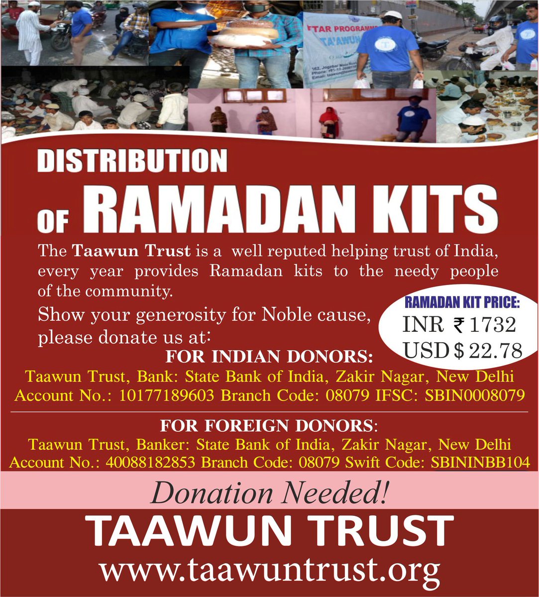 TaawunT's tweet photo. The human contribution is the essential ingredient. It is only in the giving of oneself to others that we truly live! Donate at: https://t.co/yKQh5UQFJ9
#Ramadan #Iftarkits #allianceofbaptists #NIREC #event #AssociationofConcernedAfricaScholars #PaxChristi #رد_الجميل #arabdotorg https://t.co/7Tfbtdai3O