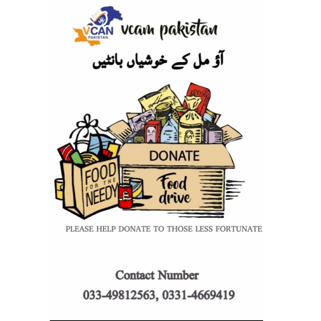 PakistanVcan's tweet photo. No one should go to bed hungry. Let's work together to fight hunger in our community. Donate generously to VCAN Pakistan's Ration Drive today! #EndHunger #VCANPakistan #RationDrive https://t.co/Hhjhz2obgz