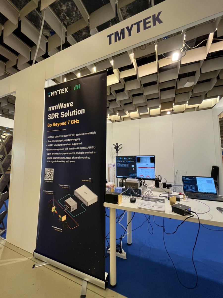 Thanks to our partner #MeasureIT for supporting the demo of the mmW. #SDR Solution at #EuCAP2023 in Italy. If you are interested in the solution to upgrade Sub-6 GHz to mmWave, take the opportunity to learn more about the #mmWave platform. ▶ lnkd.in/ggKDfySq

#TMYTEK