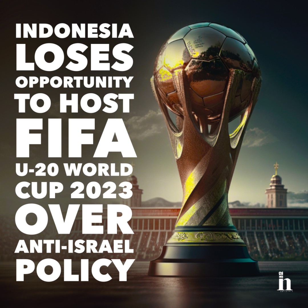HananyaNaftali's tweet photo. Indonesia could have hosted FIFA U-20 World Cup, but it lost this chance because of its anti-Israel policy that bans Israeli players.

Nonetheless, I'm sending love from Israel to Indonesia, hoping we will make peace soon. 🕊️ https://t.co/hCSW2IB1tY