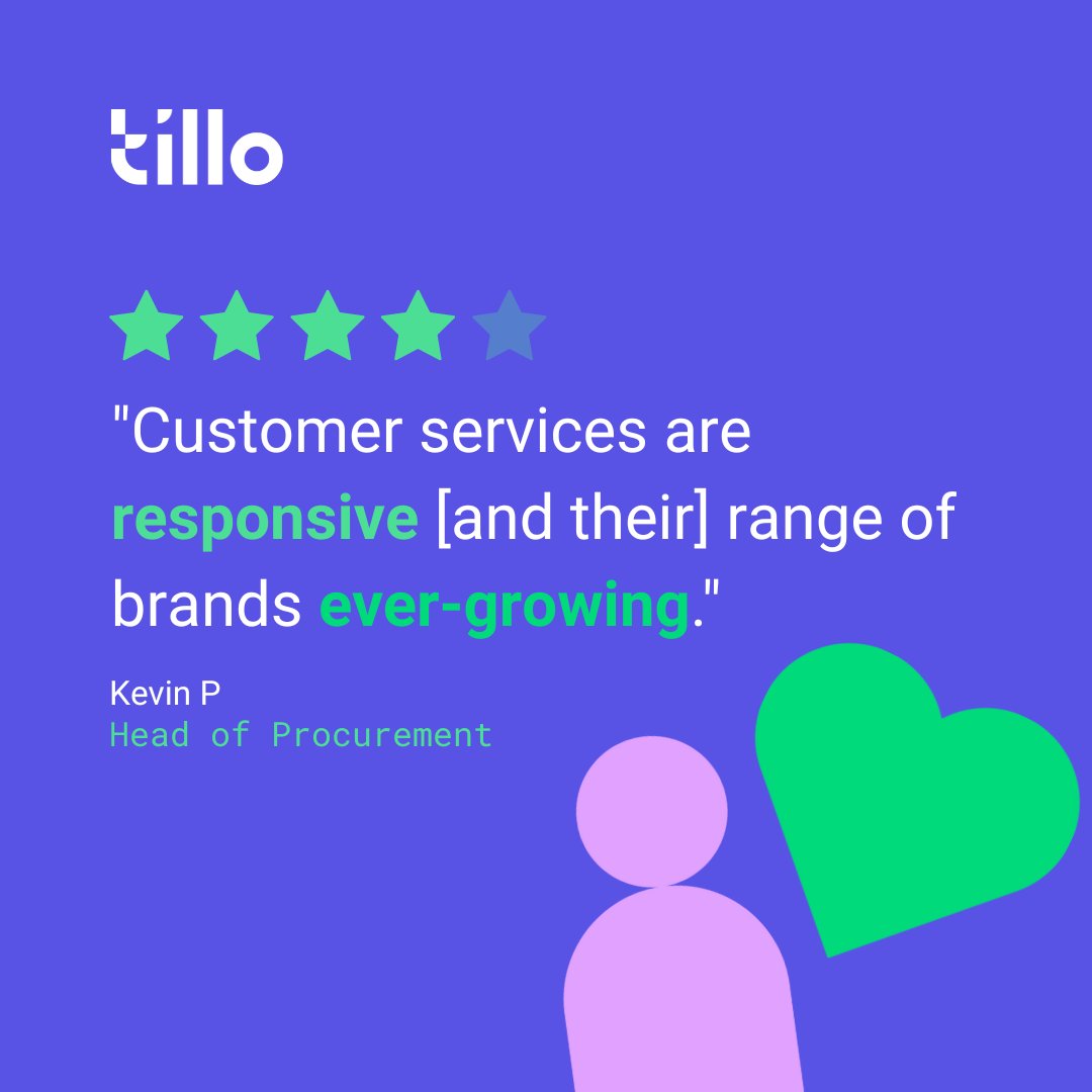 Thank you for the review, Kevin 🚀 

Customer service always has been and always will be a top priority for us at Tillo, and we're thrilled you've found the team responsive when you needed us 🙌

#employeerewards #customerincentives #customermarketing