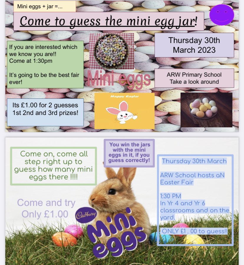 ARWPrimary's tweet image. More Stalls for the Year 4 and Year 6 Easter Market. 
Team work and organisational skills have been put to the test and we look forward to sharing  their hard work this afternoon! 
#creative #enterprising #digitaladvertising #crosscurricularskills