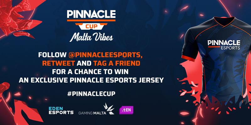 PinnacleEsports's tweet photo. Enter our Pinnacle Cup: Malta Vibes #Giveaway now!

▶️Follow @PinnacleEsports 
▶️Retweet this tweet 🔃
▶️Tag a friend!

For a chance to win a Pinnacle Esports Jersey!

#PinnacleCup #Dota2 #Esports https://t.co/JWVj4vIQPV