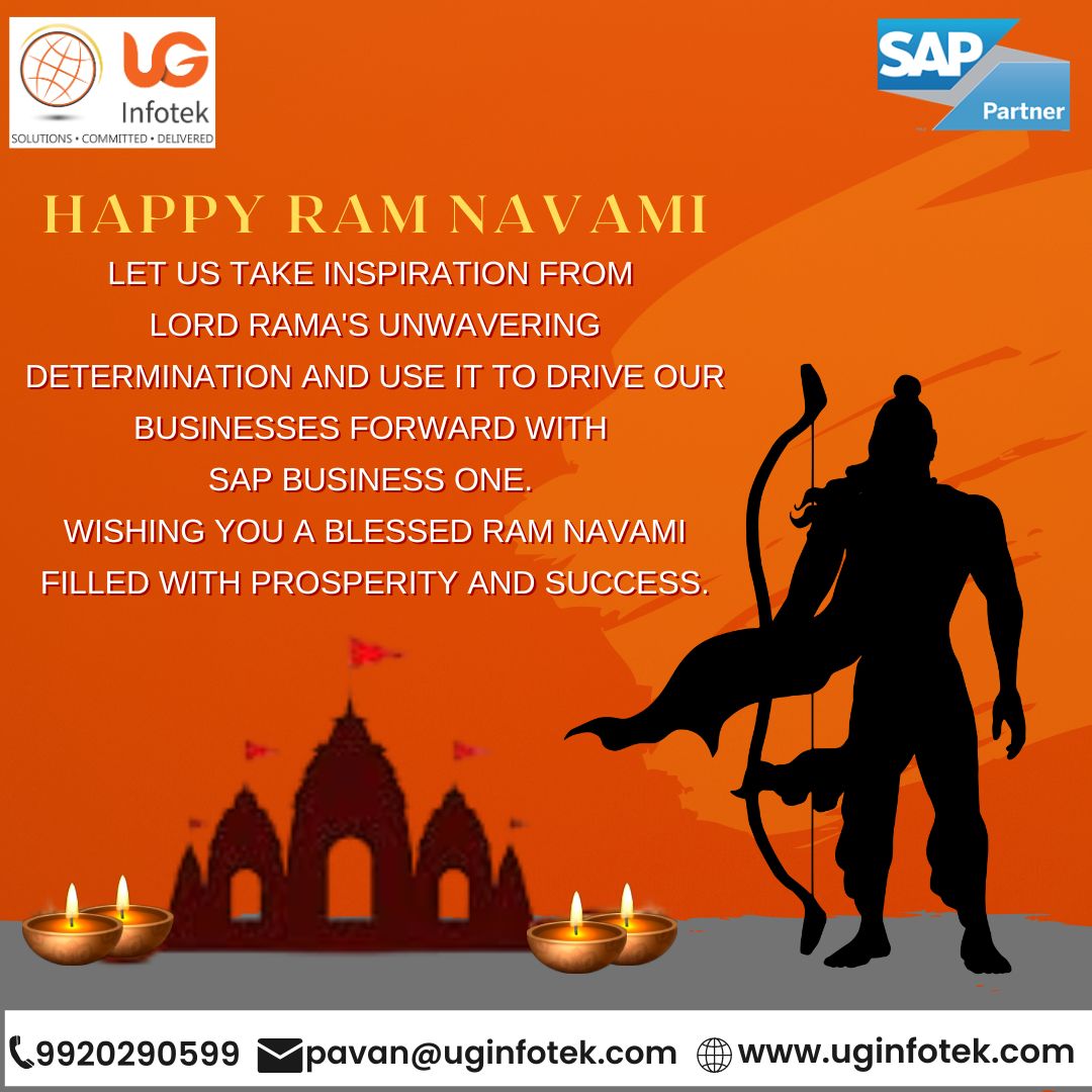 uginfotekllp's tweet photo. Wishing You a Blessed and Prosperous Ram Navami from UG Infotek LLP! #sap #business #management #india #startupindia #SupportSME #SupportSmallBusiness #thanecity #maharashtra #ramnavami #happyramnavami #ramnavami2023 #sapbusinessonepartner #uginfotekllp #growth #experience #data https://t.co/Y8aO6u3PSn