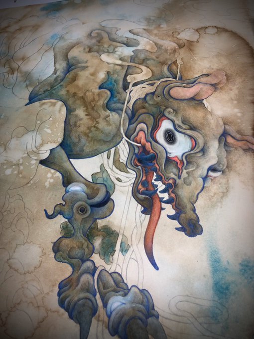 仕事(絵)の息抜きに絵を描く 