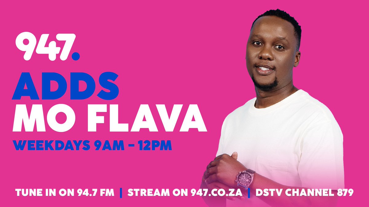 947's tweet photo. 🔊  @moflavadj joins 947! 

'I am excited and honoured to be joining 947. I have always had the greatest admiration and respect for the Primedia platform, and I’m looking forward to experiencing every part of the 947 world.'

#947MusicLife #MoFlavaOn947 https://t.co/dU4ueLrCjw