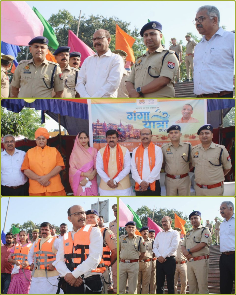 co23pacup's tweet photo. प्रदेश सरकार के एक वर्ष पूर्ण होने के उपलक्ष्य में 
दिनांक 30.03.2023 को 23वीं‌ वाहिनी पीएसी मुरादाबाद के बाढ़ राहत दल द्वारा गंगा बैराज बिजनौर से नौकाओं द्वारा गंगा यात्रा निकाली गई। https://t.co/BHRB4tlBu7