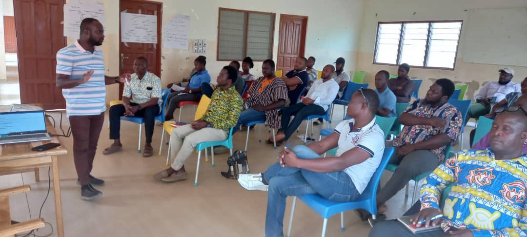 Michael851112's tweet photo. Presentation Brothers Ghana organized a #PCM capacity building workshop facilitated by @miseancara mentor west Africa for 20 project staff (teachers, head teachers, novices &amp; admin) to ensure there’s improved capacity for the work they do. https://t.co/ElIGJ6TUe0
