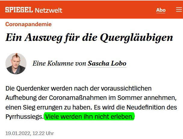 SHomburg's tweet photo. Letztes Jahr prognostizierte @saschalobo, viele Ungeimpfte würden 2023 gar nicht erleben.
Dass wir putzmunter sind, die wenigen PostVacc Kliniken aber überlaufen, irritiert ihn nicht die Spur. https://t.co/ArdK7AL2ue