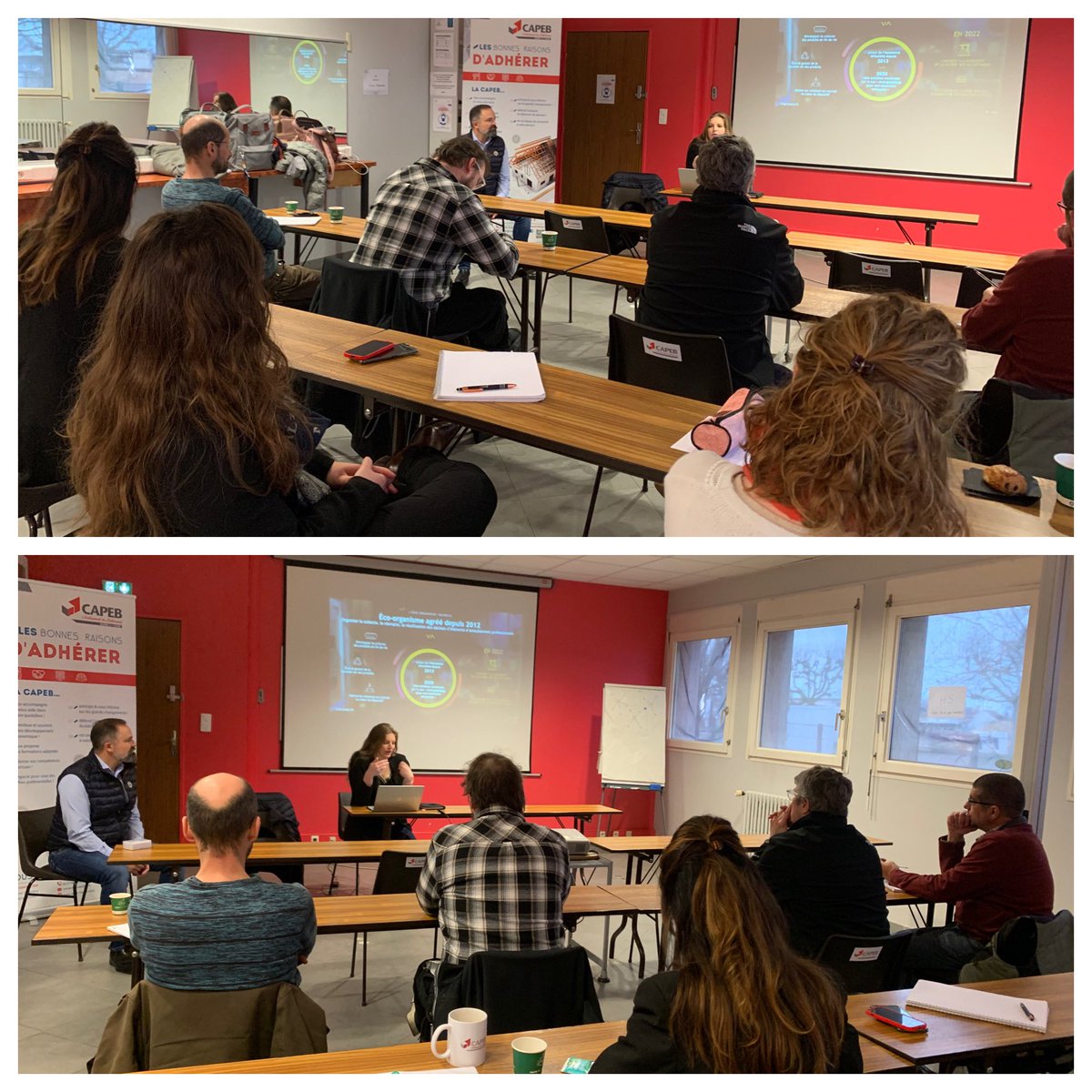 DancourtP's tweet photo. La mise en place d’une #rep c’est aussi l’accompagnement des parties prenantes. 
@ElodieRIVIERE @PauloCrasto @Valdelia présents à la @CAPEBEureetLoir pour expliquer cette nouvelle filière #batiment  #recyclage #reutilisation #reemploi #upcycling #economiecirculaire https://t.co/Td2imFoZEt