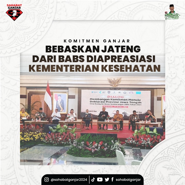 Komitmen Gubernur Jawa Tengah Ganjar Pranowo mendorong Jawa Tengah menuntaskan problem Buang Air Besar Sembarangan (BABS) mendapat apresiasi Kementerian Kesehatan RI.

#SahabatGanjar #Ganjar #ganjarpranowo
