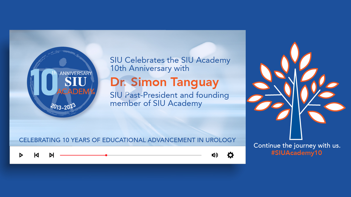 SIU-Urology (@siu_urology) on Twitter photo Join us as we continue the #SIUAcademy anniversary celebration with Dr. Simon Tanguay, who will take us through time and share how this incredible decade-long journey began.
 🎞📽🎬 WATCH VIDEO NOW bit.ly/3nwtXwb 
#SIUAcademy10 #WeBringUrologistsTogether. Join us as we continue the #SIUAcademy anniversary celebration with Dr. Simon Tanguay, who will take us through time and share how this incredible decade-long journey began.
 🎞📽🎬 WATCH VIDEO NOW bit.ly/3nwtXwb 
#SIUAcademy10 #WeBringUrologistsTogether.