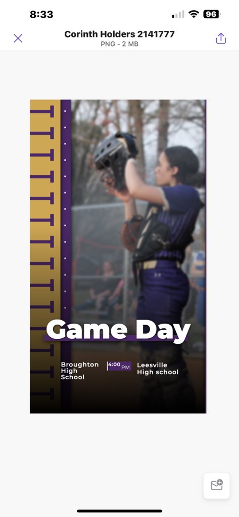 bhscapssoftball's tweet photo. It’s time for the first Home Conference game match up 📣 Broughton takes on Leesville High School at 4pm at Oakwood Park 💜 Throw on some PURPLE and GOLD and come out and support your Lady Caps ! https://t.co/uuUo2iA133