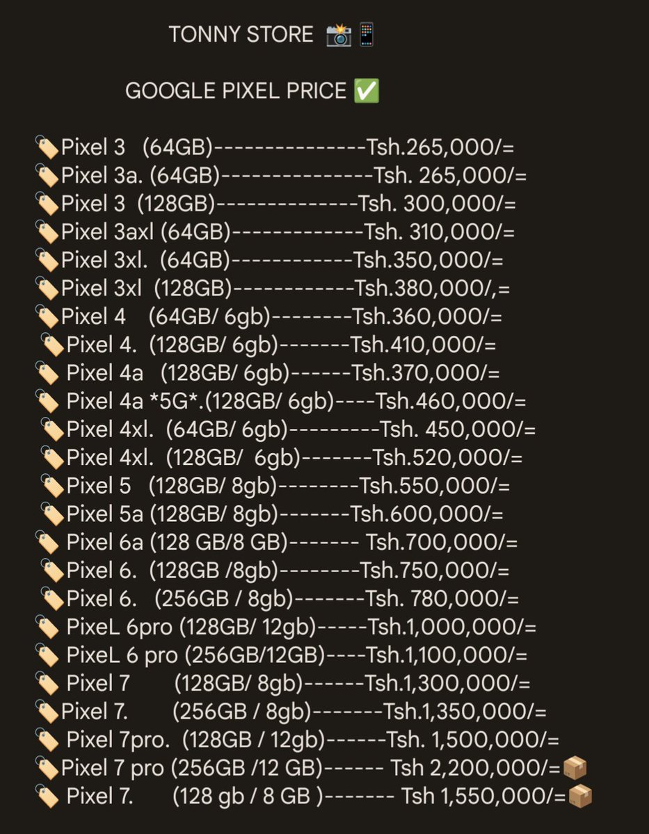 GOOGLE PIXEL PRICE 
FREE COVER ,  PROTECTOR AND CHARGER
1 YEAR WARRANTY 🔥🔥📱🎊🎉