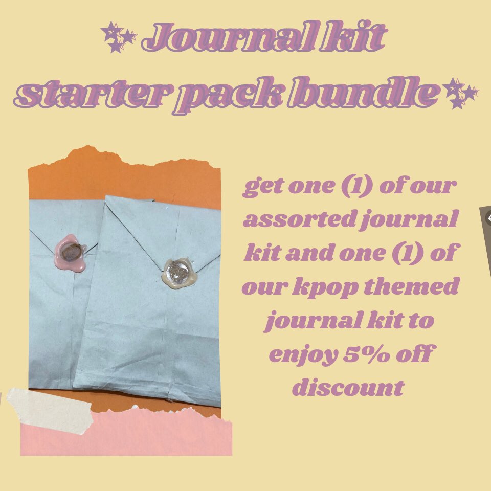 BESTBIph's tweet photo. ✨ Journal kit starter pack bundle ✨

get one (1) of our assorted journal kit and one (1) of our kpop themed journal kit to enjoy 5% off discount

check out now! 😉😉 

https://t.co/Iu0AIomu8D…

Valid ‘til 05-31-23 https://t.co/h8rPAe9RzU
