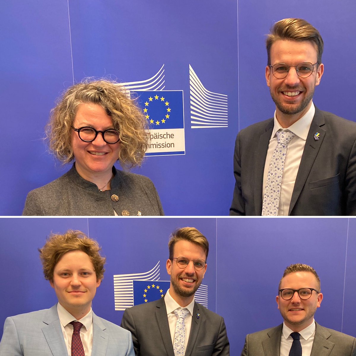 RDeckarm's tweet image. Hoher kommunaler Besuch heute in München: Die Ettaler Bürgermeisterin Vanessa Voit und Patrick Wegener &amp;amp; Jonathan Koch von @eu_local. Berührungspunkte auf vielen Ebenen. Versuche, mit Kontakten nach Brüssel bei konkreten Anliegen zu helfen.