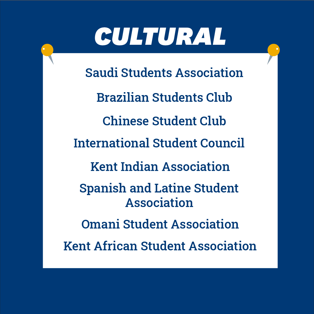 KentStateIntl's tweet photo. Kent State offers so many fun and enriching student organizations! Our 400+ organizations are a great way to make friends, advance professionally, and learn new things! You can even create your own if you don't see a club you want! Check out our Instagram for more clubs! https://t.co/lIqTks1cii