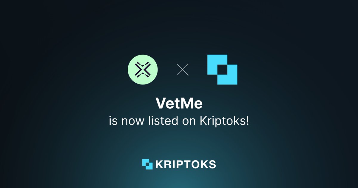 Great news for the crypto world! 🎉

We're excited to share that <a href="/VetmeToken/">VetMe</a> is now part of the Kriptoks.com⚡️

Stay updated with the latest news 🔽
kriptoks.com/asset/vetme