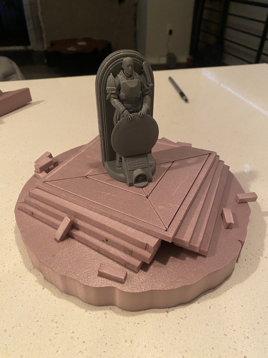 DominicDomkey's tweet photo. What my normal Build process looks like . Besides the couple 3D prints 90 percent of the builds are polystyrene and some craft products β€οΈβπ» #destiny #Destiny2Art #destiny2 #bungie #art #paint #3dprint #artdeck #crafting #create #gameart https://t.co/9U4u0DrJSL