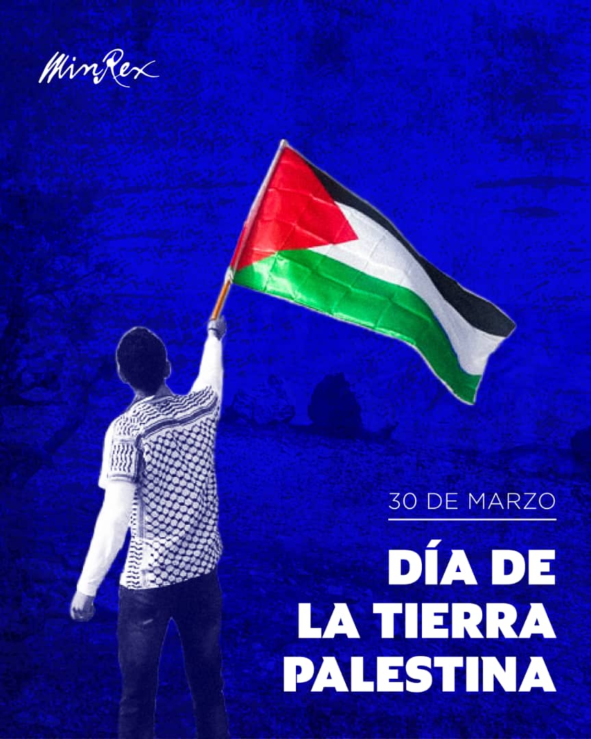 Hoy, #DíaDeLaTierraPalestina, reiteramos la solidaridad y el compromiso de #Cuba con la justa causa del pueblo palestino y su derecho inalienable a un Estado soberano e independiente en fronteras anteriores a 1967, con Jerusalén Oriental como capital.