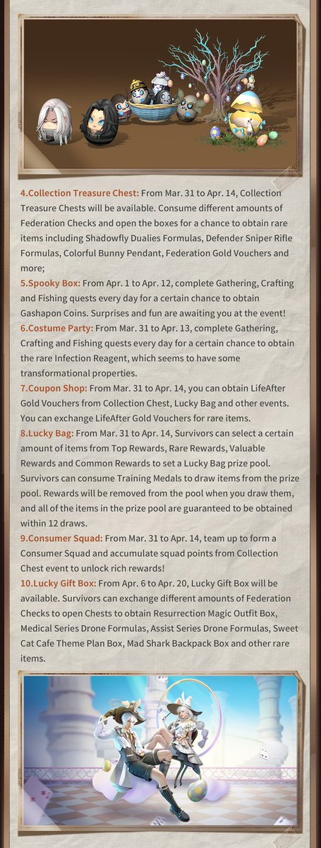 LifeAfter_en's tweet photo. #LifeAfter
Dear Survivors, to ensure a better game experience, we are performing an update on 03/31!
📌SEA & AU Server
8:00 -8:30 (UTC+8)
📌NA Server
16:30-17:00 (UTC+8)
Please click on the link below to check the complete #UpdateNote!
👉https://t.co/tCXRLHOkPC https://t.co/yNB6ZnCcLy
