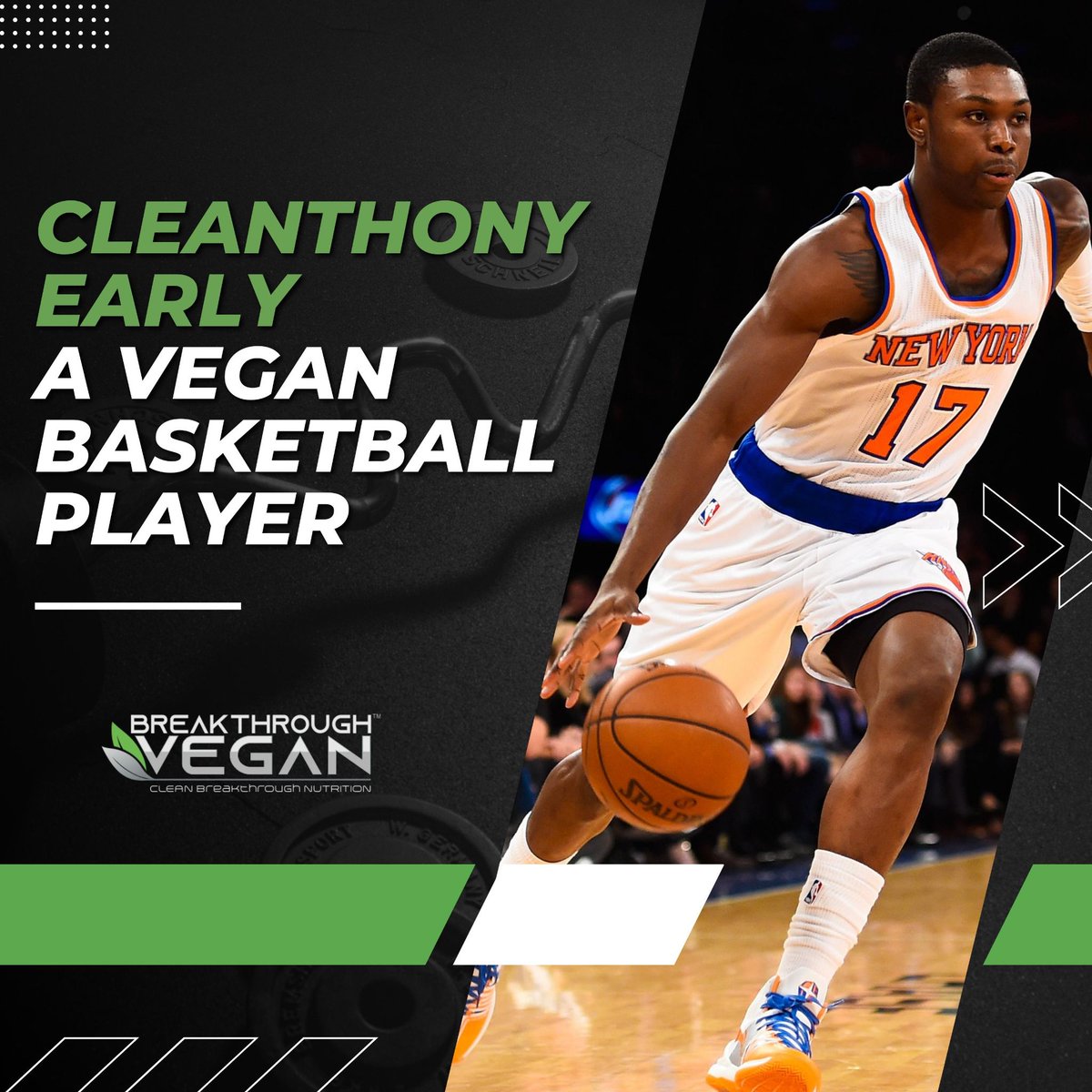 Cleanthony is a professional basketball player who has played in the NBA and Hungarian league. 
In 2017 Cleanthony turned vegan after eight months as a pescatarian.“I feel much better. 
.
#breakthroughvegan #nutrition #fitness #sportssupplements
