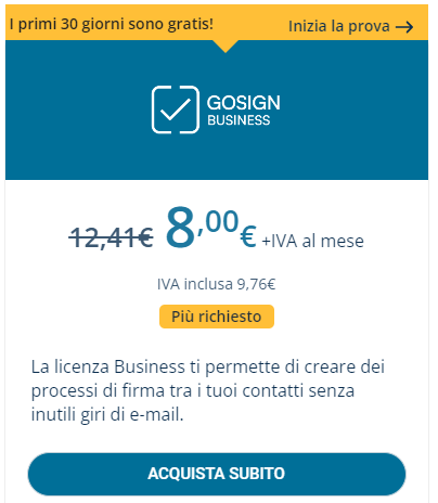 WebMarkeThink's tweet photo. Cos'è il genio:

@InfoCert_it ti propone di acquistare la licenza business di #gosign a 8€ +iva mese alias 96€ anno (e teoricamente pure altri 30gg. gratuiti)...

Poi ti propone la firma remota a 49,00 € + iva una tantum con durata triennale che con il riconoscimento tramite #Spid diventa 58,65€ + iva...

Quindi nella normalità se comprate insieme le due cose paghereste 154,65€ + iva...

Ed ecco la genialata!
ti faccio il pacchetto a 169 €€ (al quadrato) + iva all'anno.

#firmadigitale
#infocert
#firmaremota