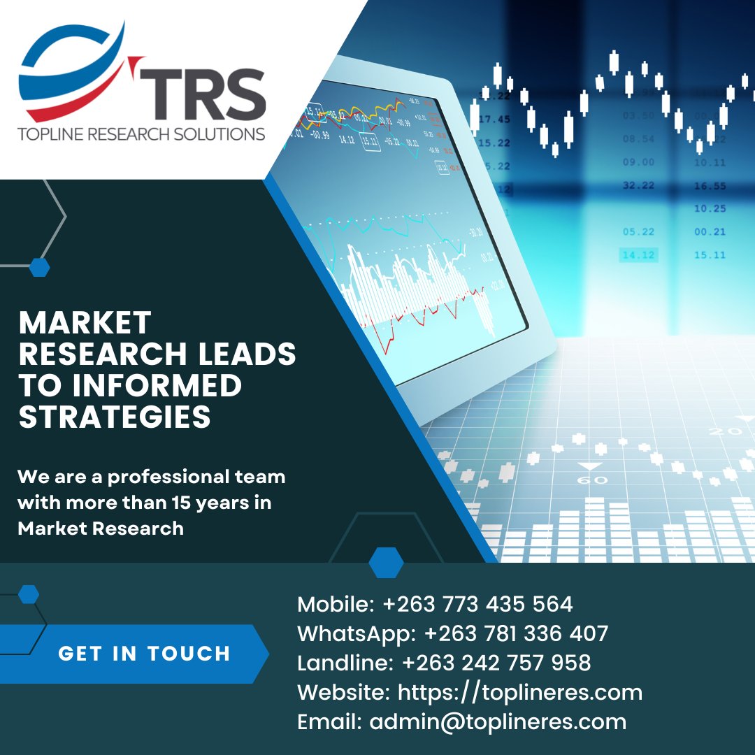 ToplineZimbabwe's tweet photo. Market research leads to informed strategies.
#toplineresearchsolutions #marketresearch #researchconsultant #researchafrica #authenticresearch https://t.co/Jw9qwJMmjY