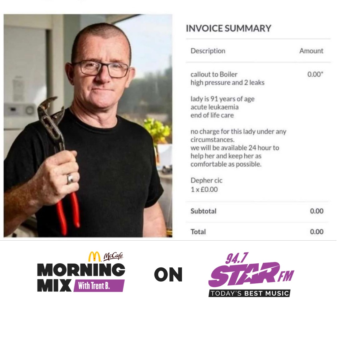 StarfmBrandon's tweet photo. This Plumber did work for a 91 year old Grandma with Cancer, and the Invoice is going viral. - Trent B - #BdnMb #STarFM https://t.co/b7KeiMxwOd