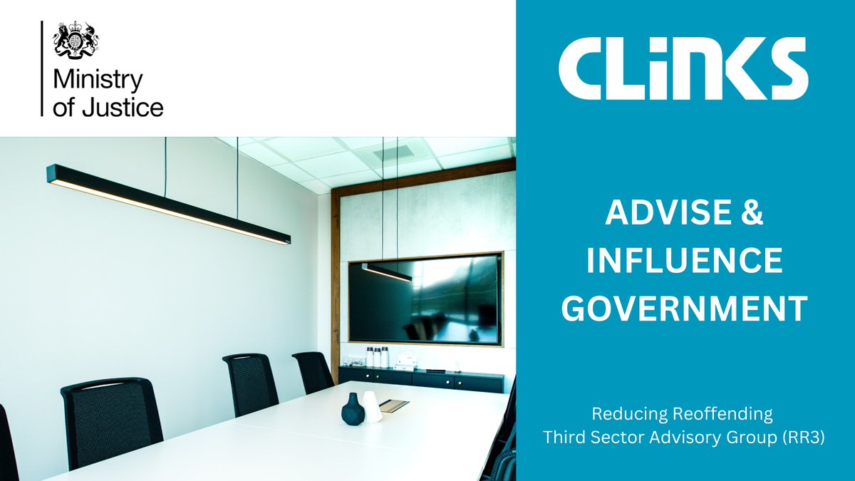 We’re looking for a voluntary sector leader to join the RR3 - an influential advisory group to government. Successful candidates must have a high level of expertise and knowledge of prisons. Deadline 19th April, 10am. clinks.org/voluntary-comm…