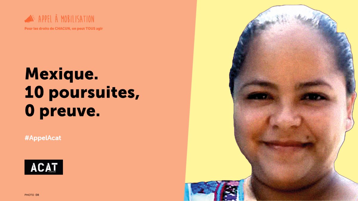 ACAT_France's tweet photo. #DétentionArbitraire #Mexique 🇲🇽 | Kenia Hernández défend les droits des peuples autochtones.

Son combat pacifique lui vaut un harcèlement judiciaire sans répit.

Ses droits sont niés. C'est à notre tour de la défendre ! #AppelAcat 📢

https://t.co/2mhfD5r6o3 https://t.co/vox72xJ8IL