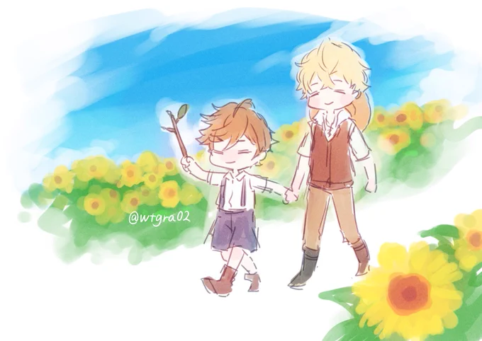 過去絵ですがフィンセントお誕生日おめでとう兄弟なかよく幸せにね!#イケヴァンFA#天使な彼と新たな思い出を描くフィンセントBD2023 