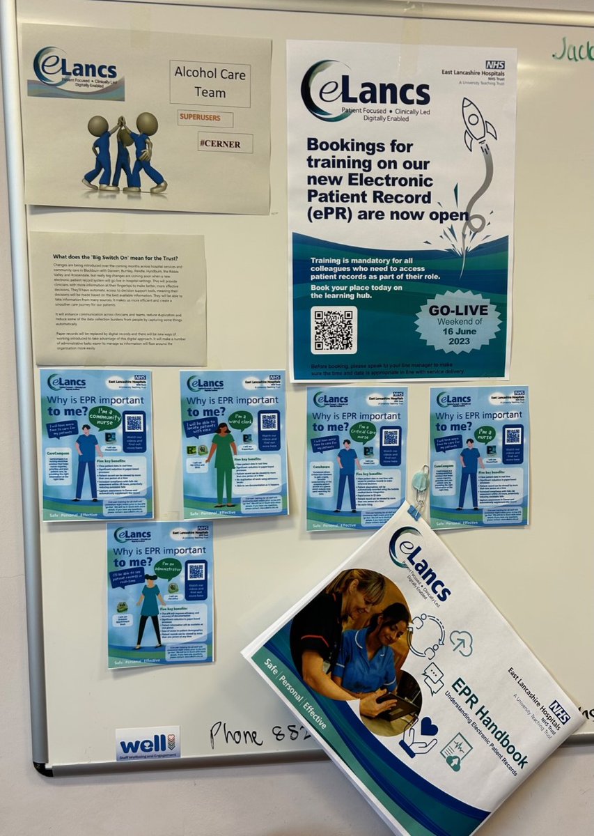 ELHT_ALCTeam's tweet photo. We go live in 77 Days #ePRWardBoard @_eLancs @ELHT_NHS https://t.co/MzKMJXW34A