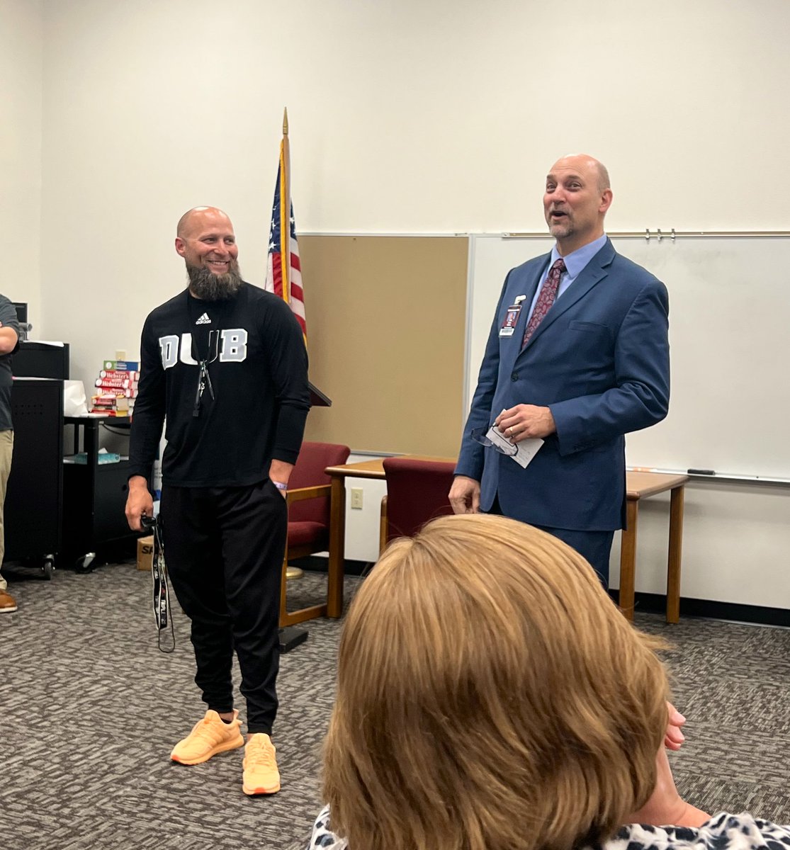Congrats to our very own <a href="/CoachJJFreeman/">Coach Freeman</a> for receiving teacher of the year at WHS! This dude pours into our young men every day! Proud he is on our team! #RFTD