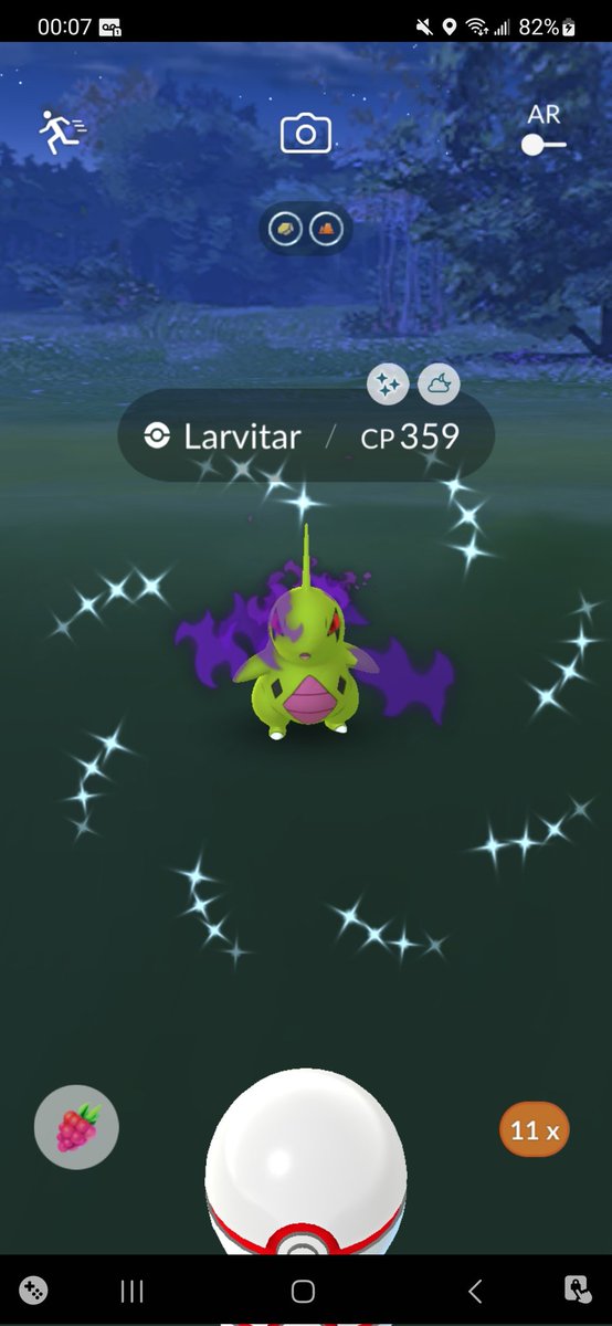 ChampCero's tweet image. Finishing up the #masterwork research, and for my 7th day in row of catching task, I got a #shadow shiny #Larvitar. I then claimed my #shiny #wish #pokemon! #Jirachi #back2back #shinypokemon #PokemonGO #PokemonMasterworkResearch #Pokemon