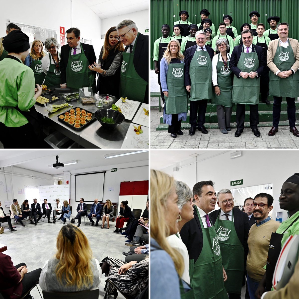 A privilege to visit the CIMTO culinary school run by Fundación Tomillo <a href="/ftomillo/">Fundación Tomillo</a> together with <a href="/MargSchinas/">Margaritis Schinas</a>  

With the help of EU funds, the project helps young people regain trust and learn skills needed on the labour market. 

#EuropeanYearOfSkills