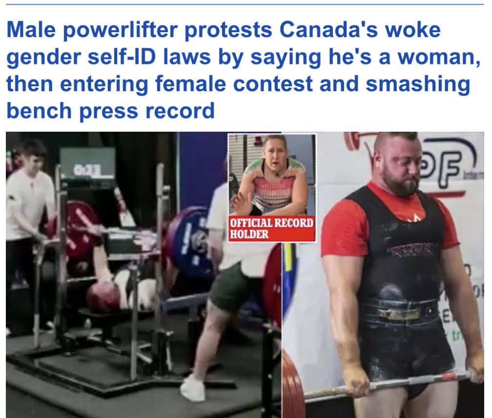 Oli London on Twitter "Canadian Man pretends he is a Woman, goes on to