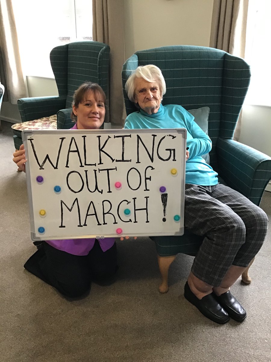 MillfieldCare's tweet photo. @TheOldhamTimes residents and staff enjoying walking out of March #walkanywhere https://t.co/QKj07Mz9eU
