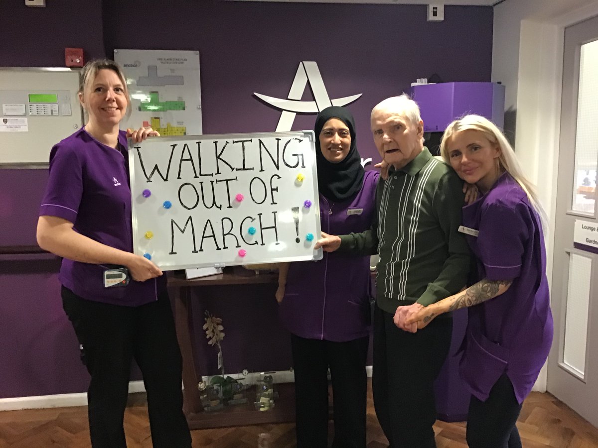 MillfieldCare's tweet photo. @TheOldhamTimes residents and staff enjoying walking out of March #walkanywhere https://t.co/QKj07Mz9eU
