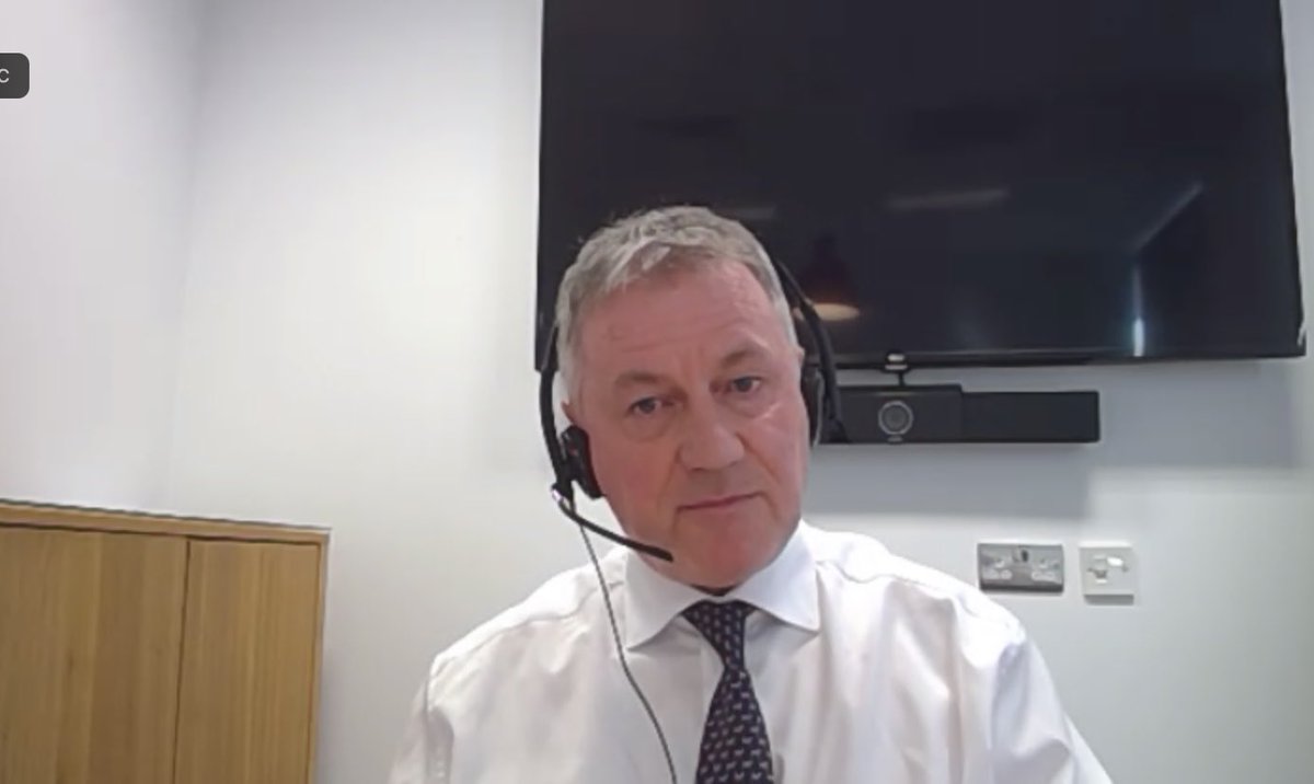 IoDIreland's tweet photo. Gordon Milligan, Chair, @IoDNI, is now providing an address on our Lunch Bites @ the IoD Webinar. Gordon is addressing the positive impact of the Good Friday Agreement on business and investment to Northern Ireland #IoDEvents https://t.co/dMyIKudXqk