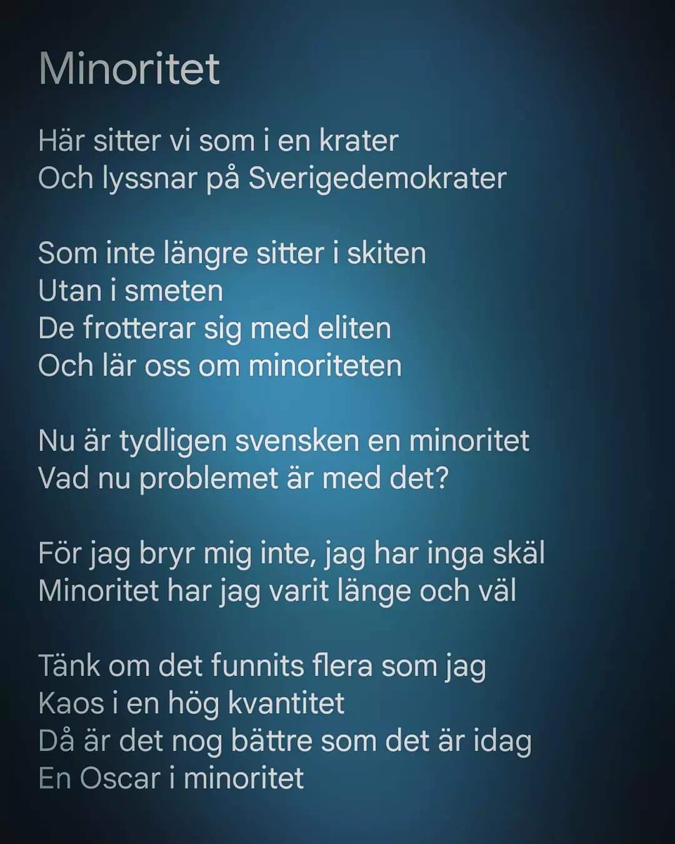 Minoritet

#dikt